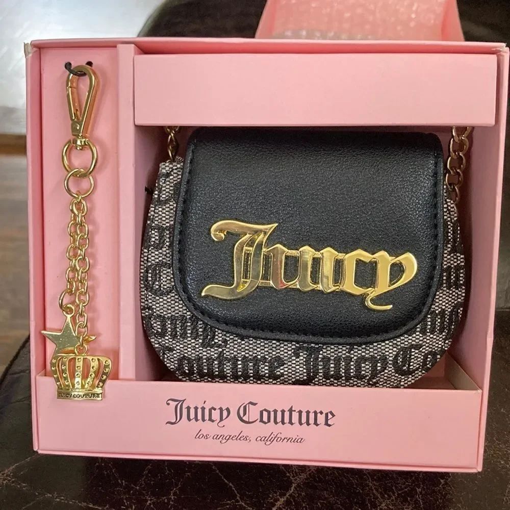 Juicy Couture Mini Crossbody Bag w/ Keychain Set